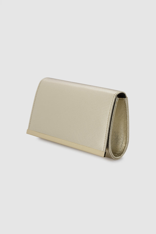 Maddie Gold Embossed Foldover Clutch image 5