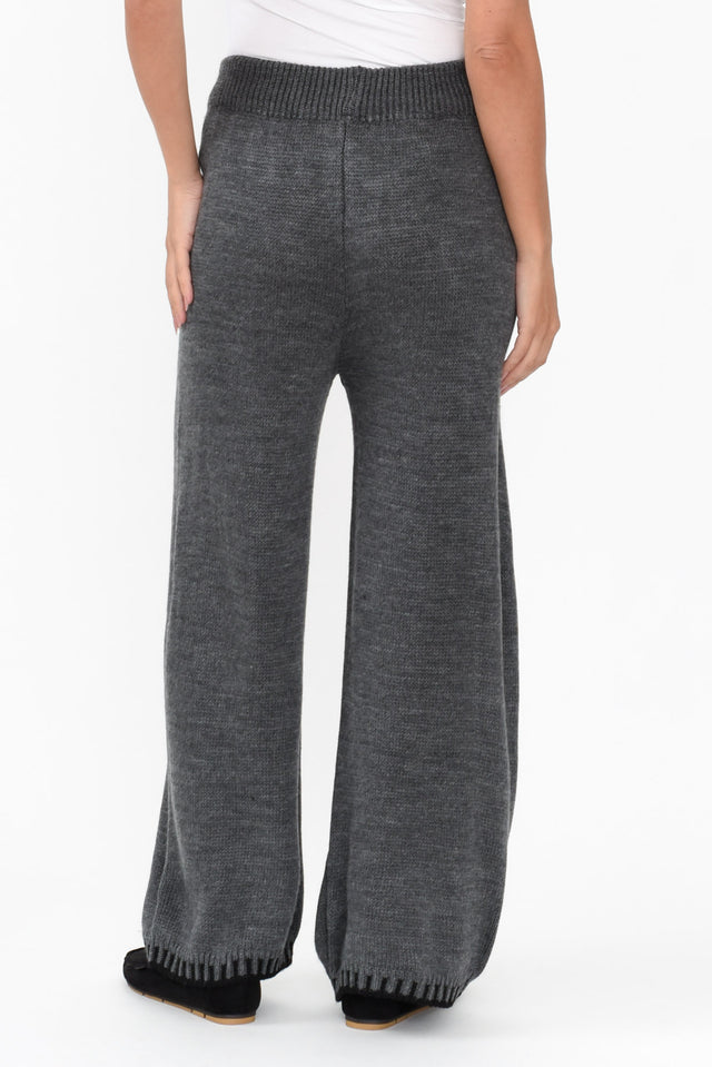 Mahalia Charcoal Trim Knit Pants image 7