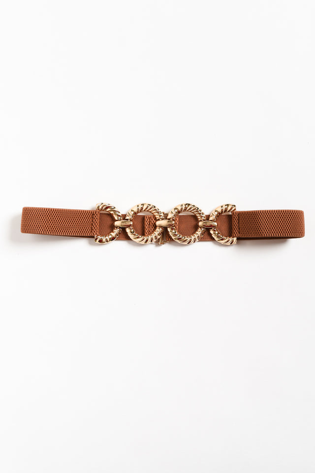 Mahoney Gold Circle Link Stretch Belt