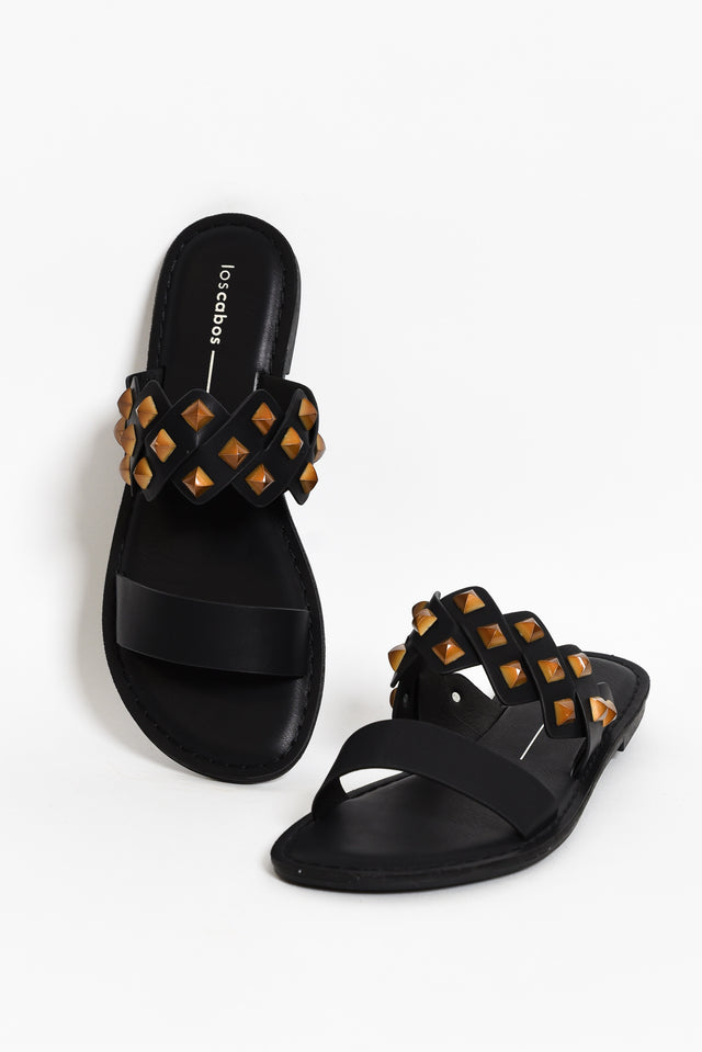 Maila Black Stud Slide image 7