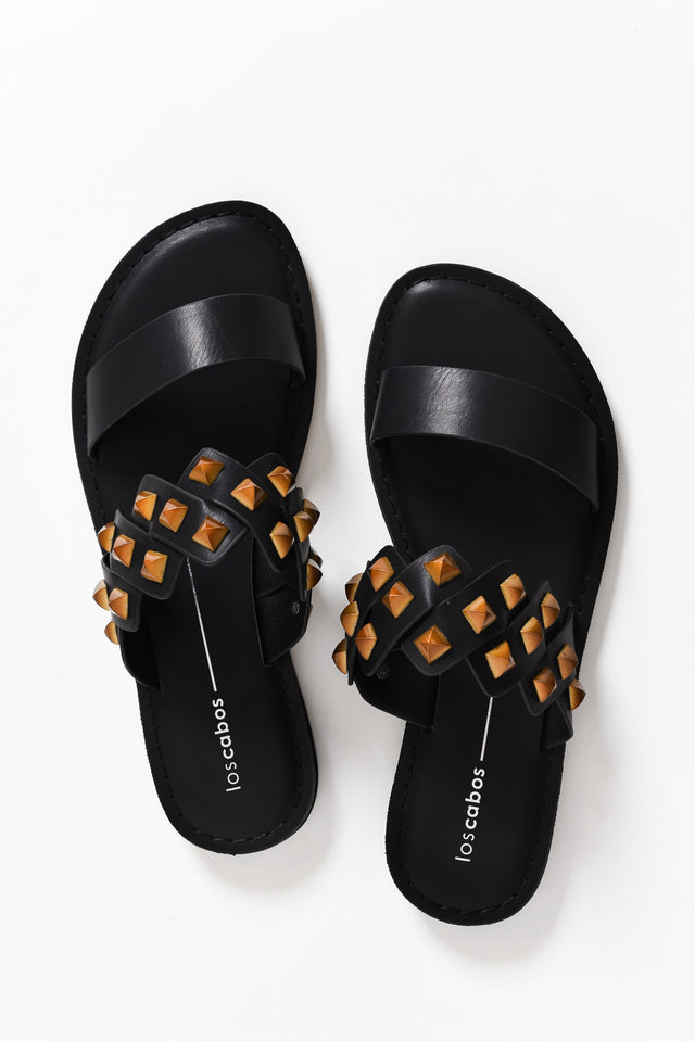 Maila Black Stud Slide