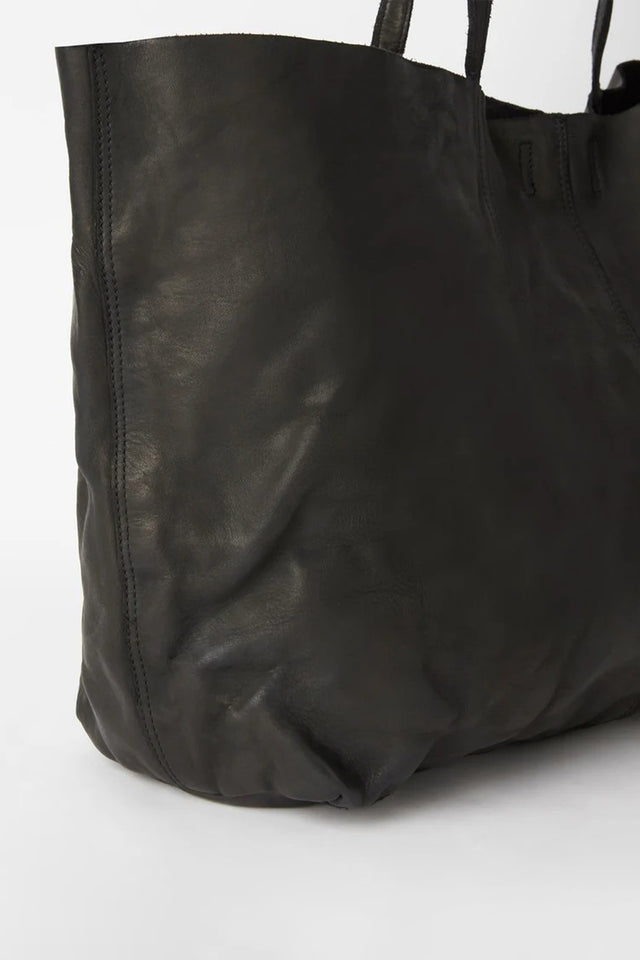 Makalu Black Large Leather Tote Bag image 3