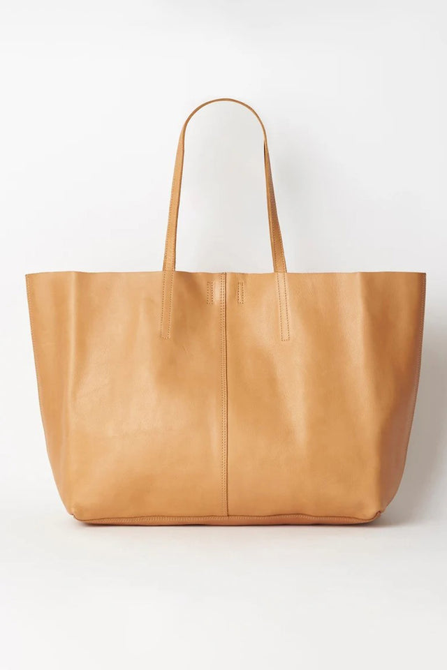 Makalu Tan Large Leather Tote Bag