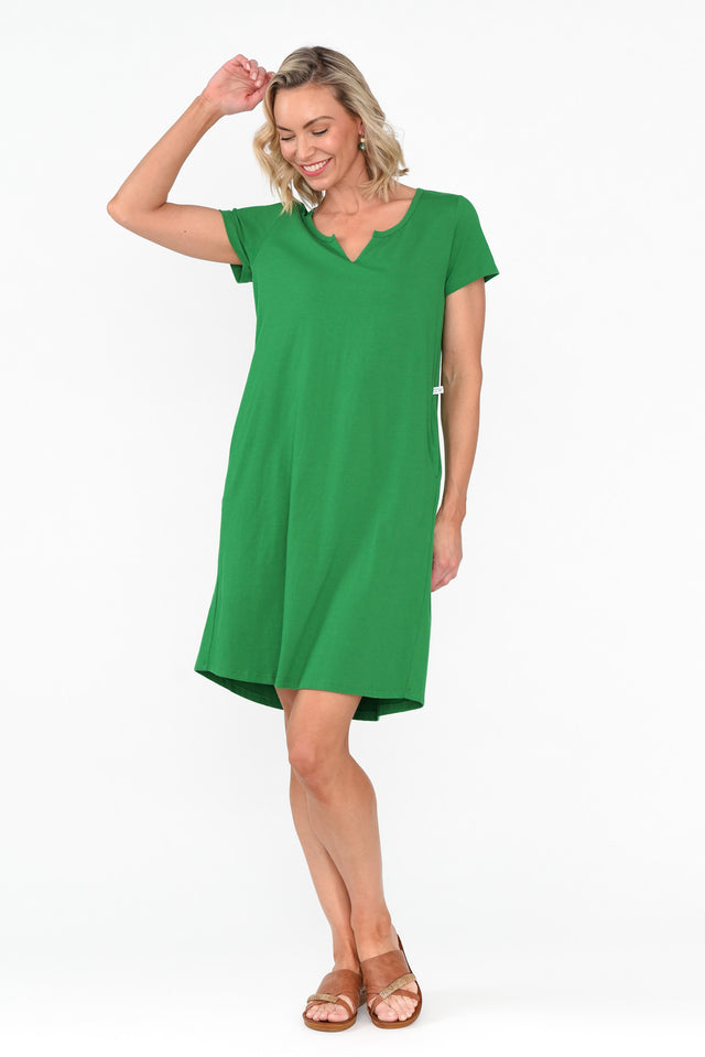 Mandy Green Cotton Tee Dress image 4