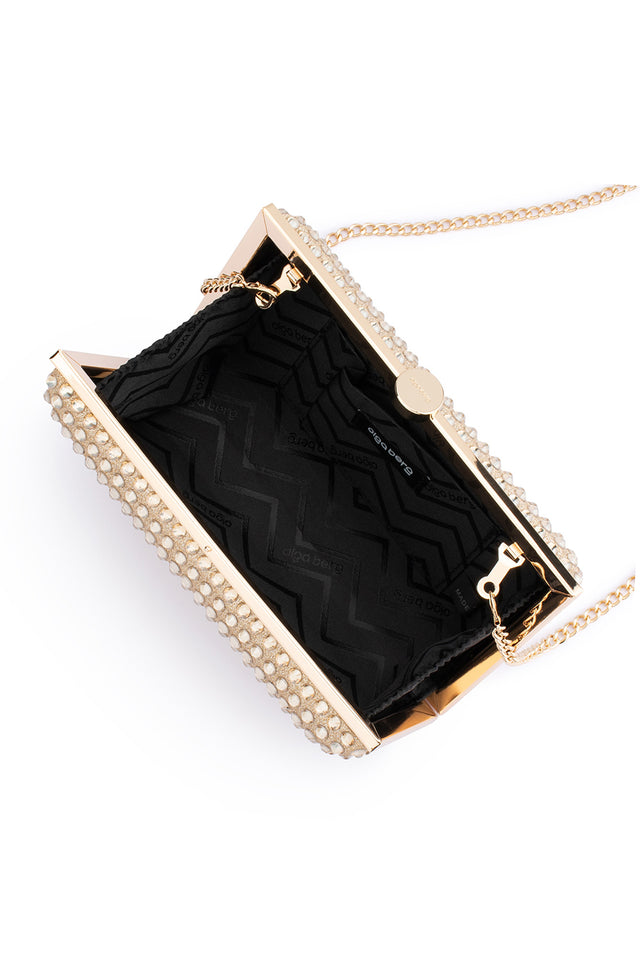 Manuela Gold Diamonte Clutch image 3