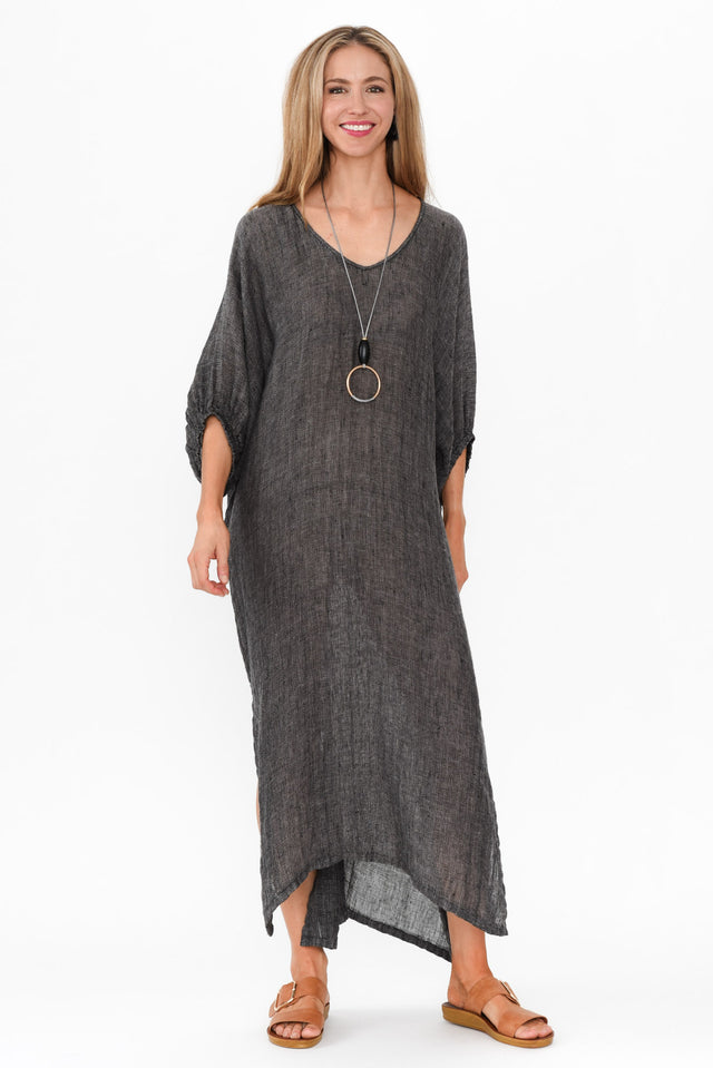 Marcel Charcoal Linen Dress image 7