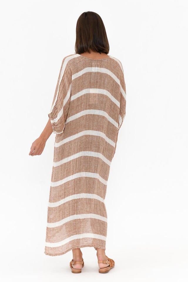 Marcel Rust Stripe Linen Dress image 4