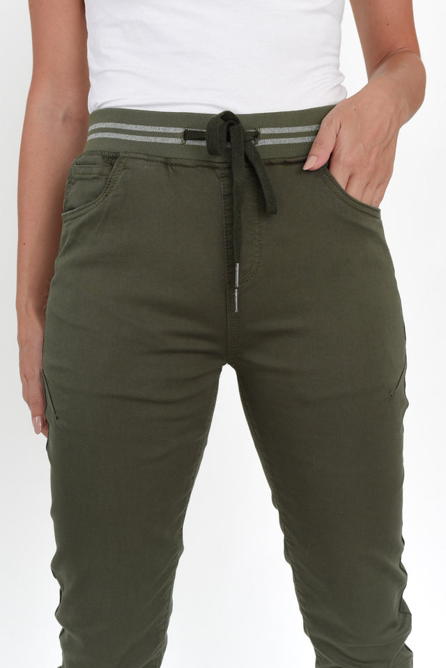 Margo Khaki Jogger Pants image 7