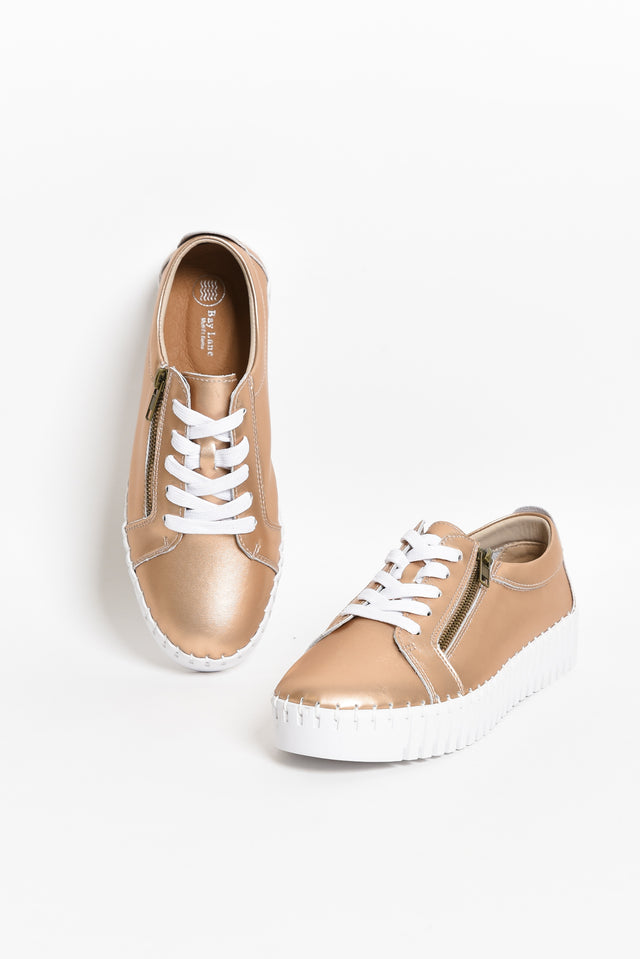 Medusa Rose Gold Platform Sneaker