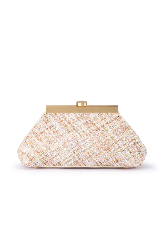 Mia Blush Boucle Clutch