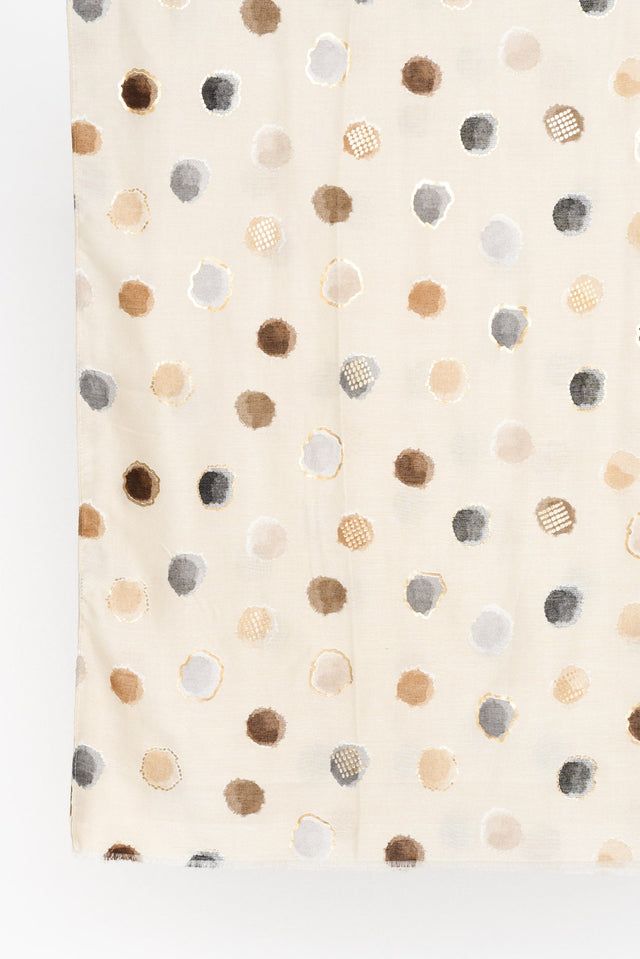 Mino Cream Spot Scarf image 2