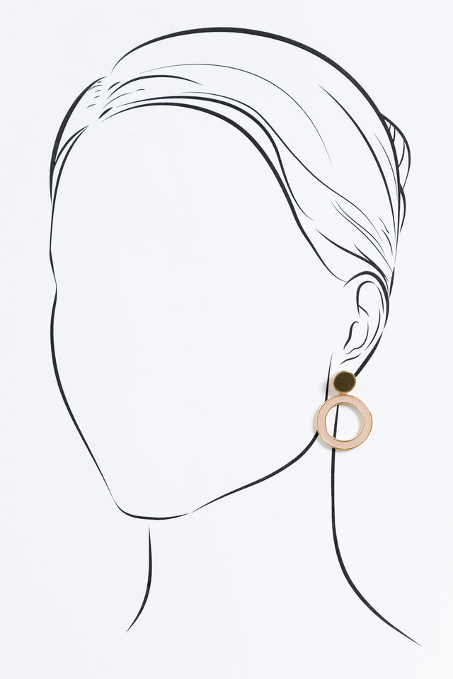 Mosley Blush Circle Drop Earrings