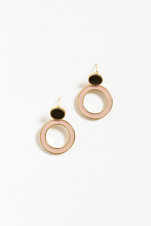 Mosley Blush Circle Drop Earrings