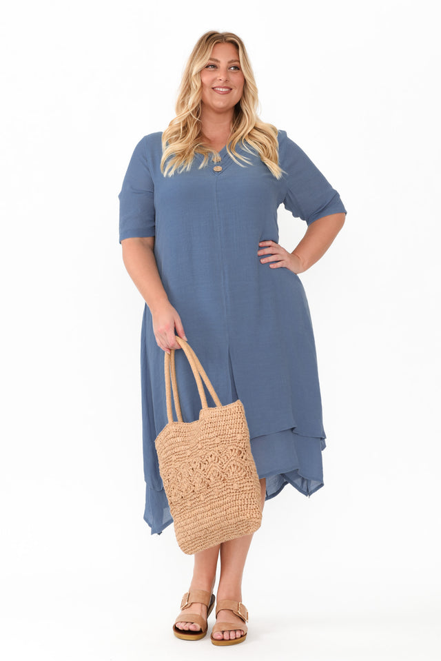 plus-size,curve-dresses,plus-size-sleeved-dresses,plus-size-below-knee-dresses,plus-size-midi-dresses,plus-size-cotton-dresses,plus-size-summer-dresses,alt text|model:Caitlin