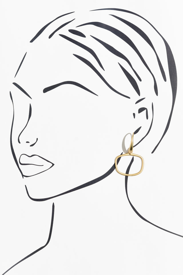 Nanga Gold Hoop Hook Earrings