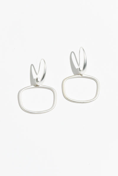 Nanga Silver Hoop Hook Earrings