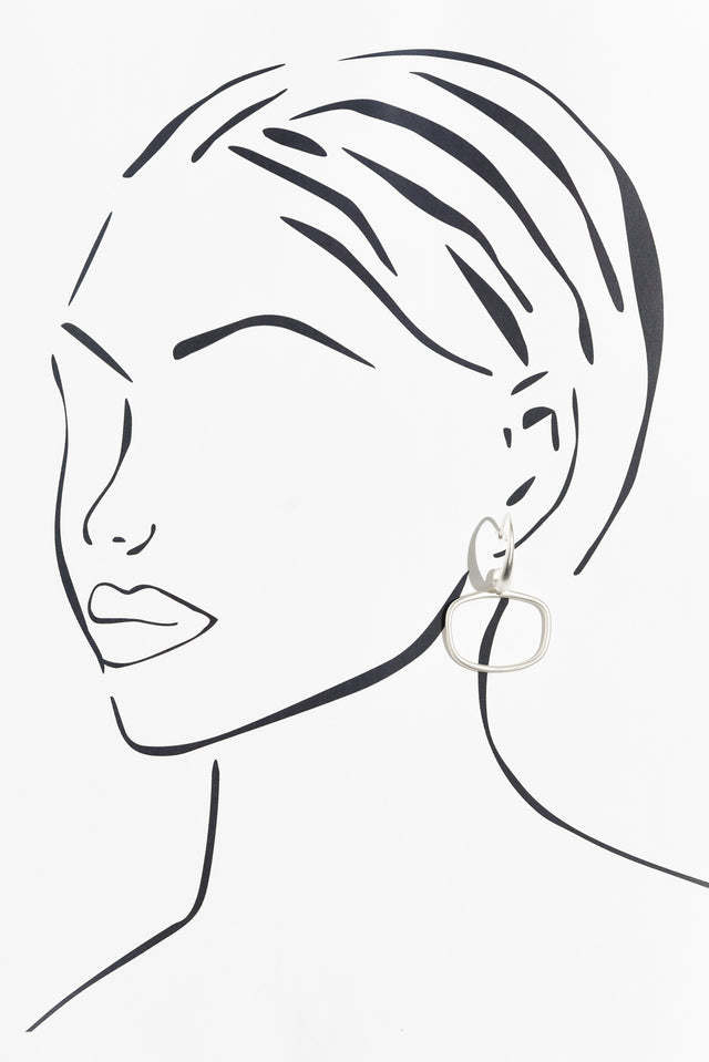 Nanga Silver Hoop Hook Earrings