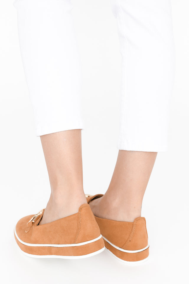 Natyia Camel Faux Suede Platform Loafer image 4