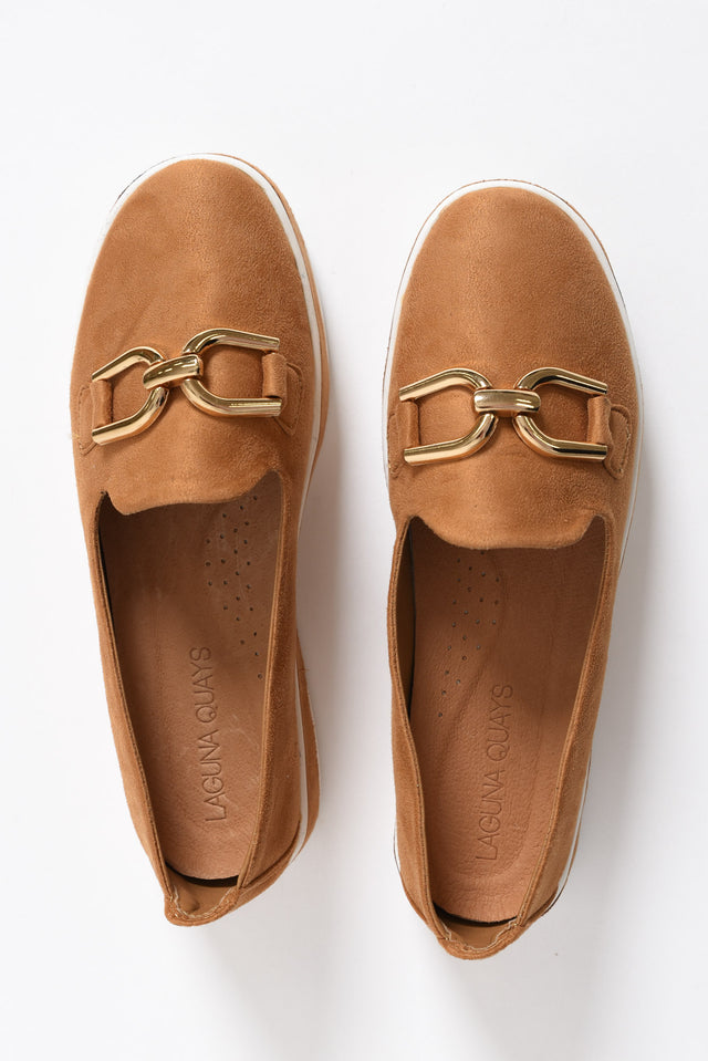 Natyia Camel Faux Suede Platform Loafer image 6