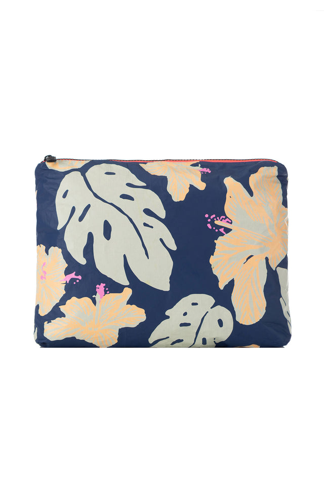 Navy Tropical Mid Splash Proof Pouch