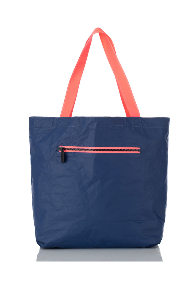 Navy Tropical Reversible Splash Proof Tote image 4