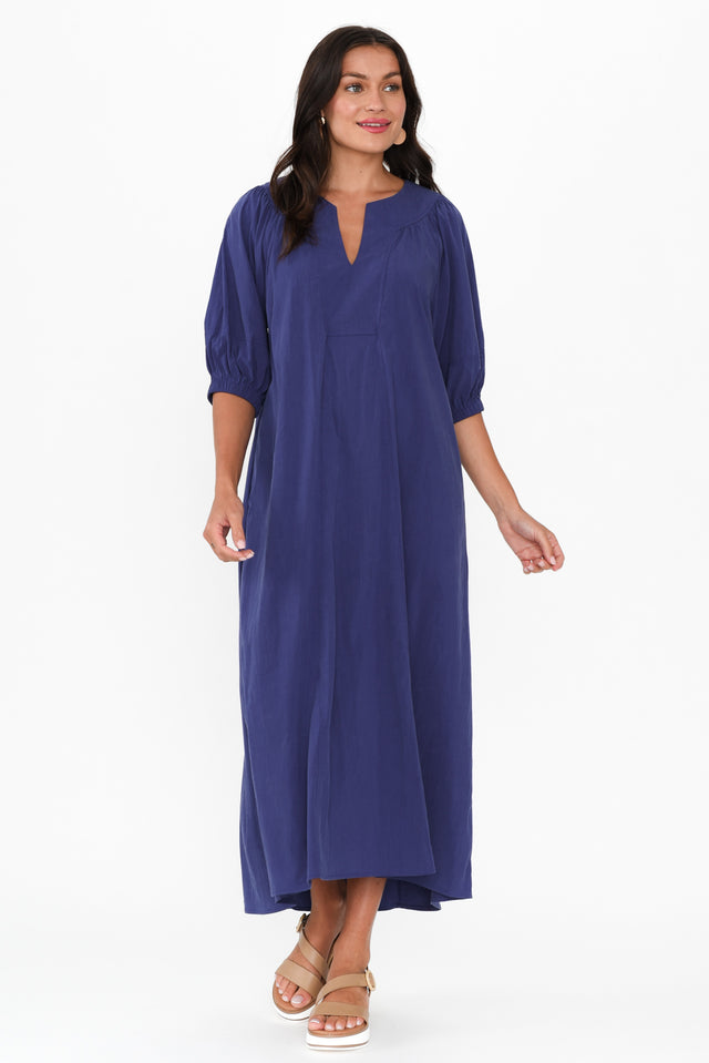 Nellie Blue Pocket Midi Dress banner image