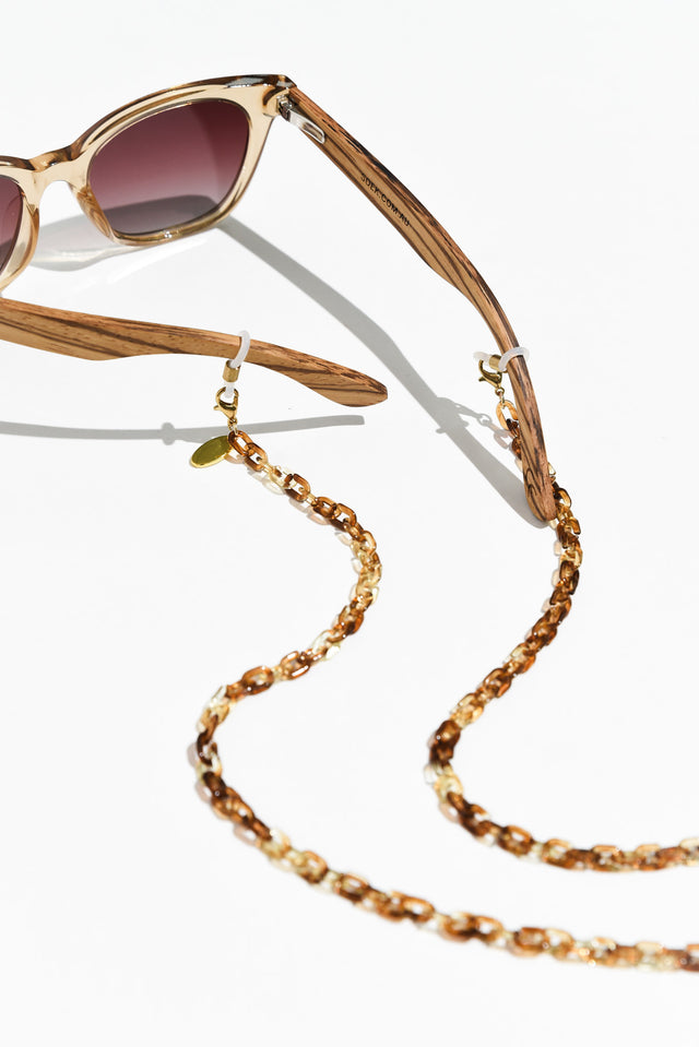 Nikki Tortoise Shell Glasses Chain