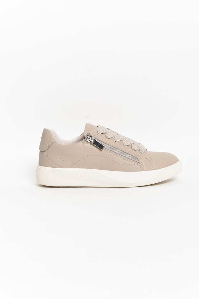 Noemi Grey Leather Zip Sneaker image 6