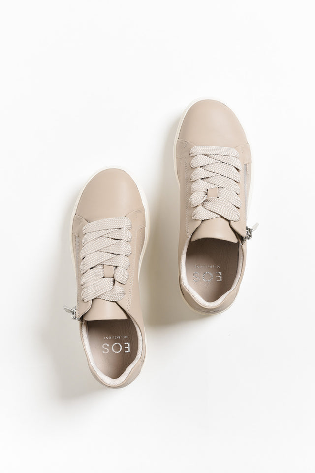 Noemi Grey Leather Zip Sneaker image 5