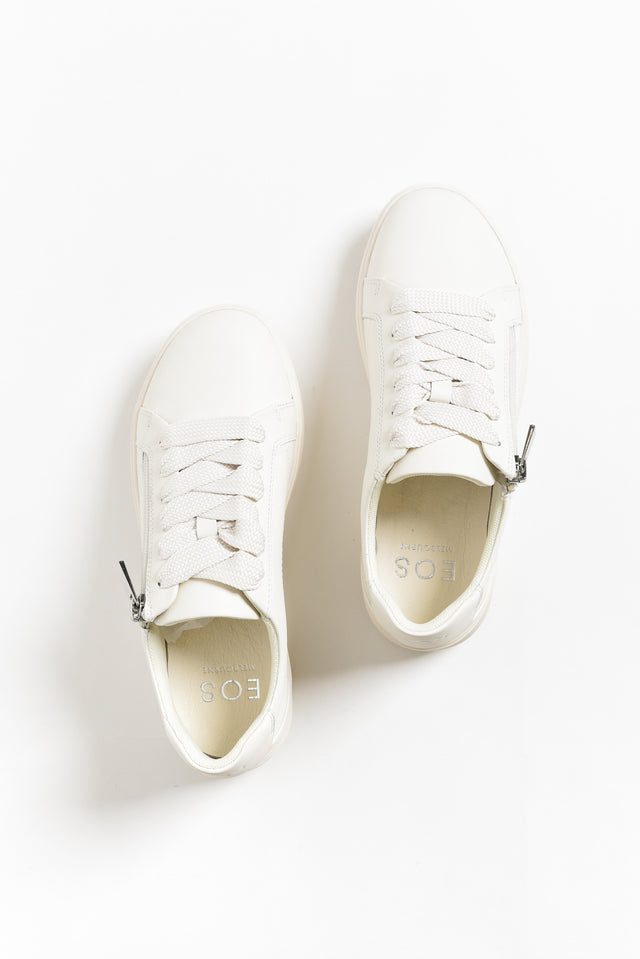 Noemi White Leather Zip Sneaker image 5