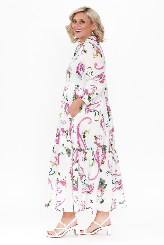 Noleen Pink Paisley Cotton Dress image 5