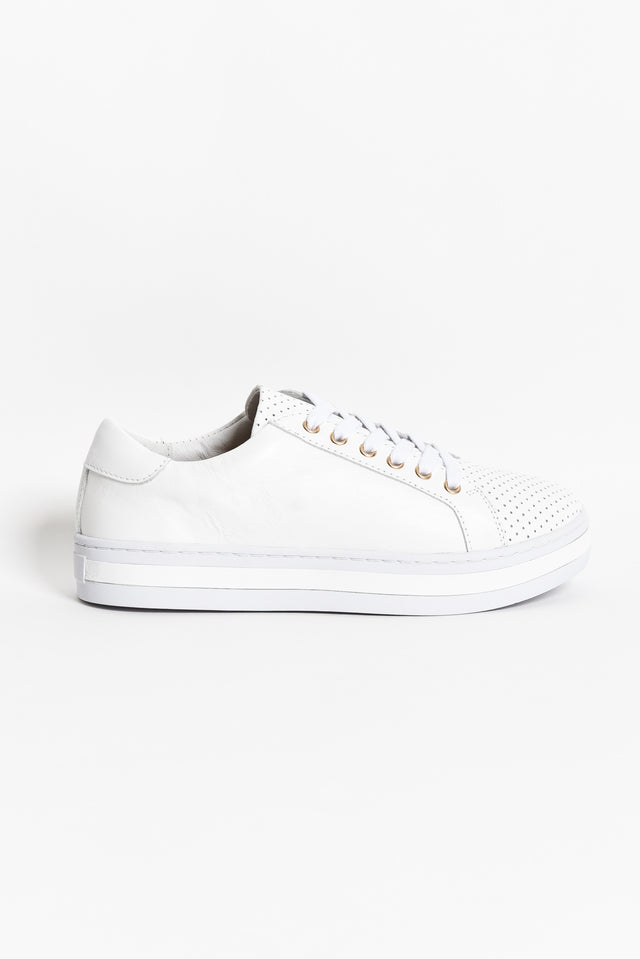 Paradise White Leather Sneaker image 6