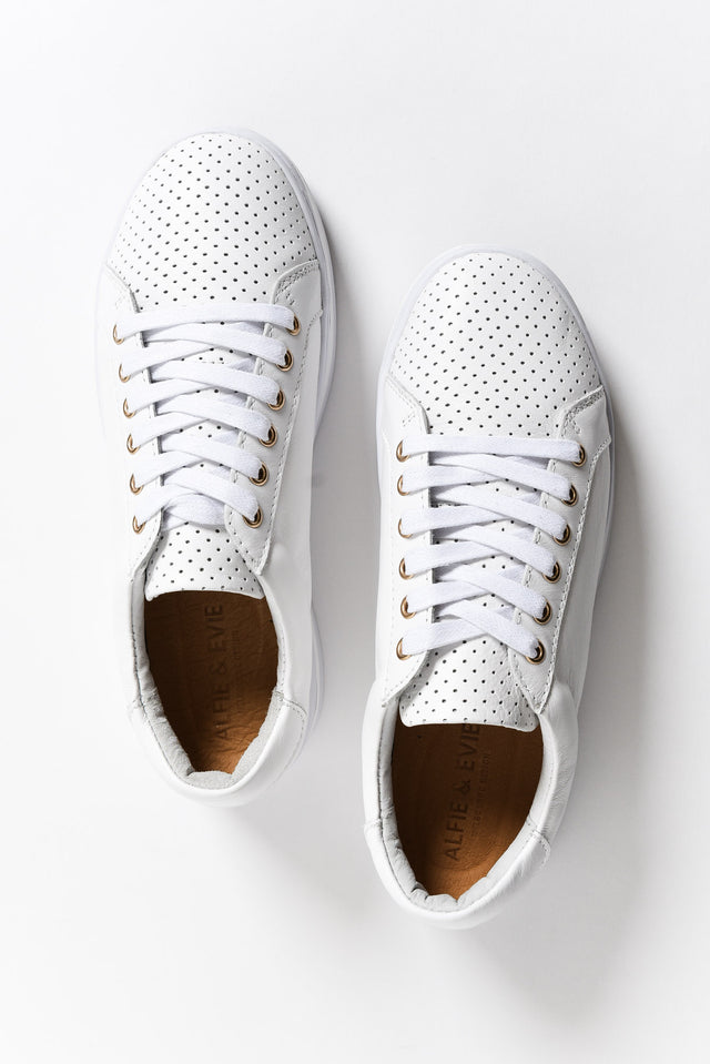 Paradise White Leather Sneaker image 7