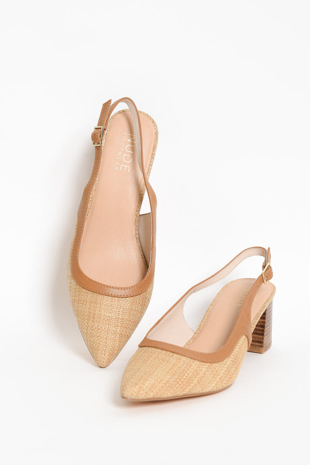 Patricia Tan Contrast Leather Slingback Heel