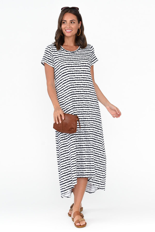 Patrick Navy Stripe Cotton Pocket Dress banner image