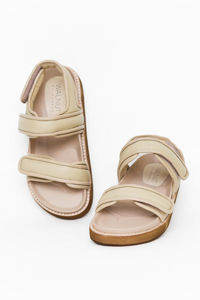 Peta Beige Leather Strappy Sandal