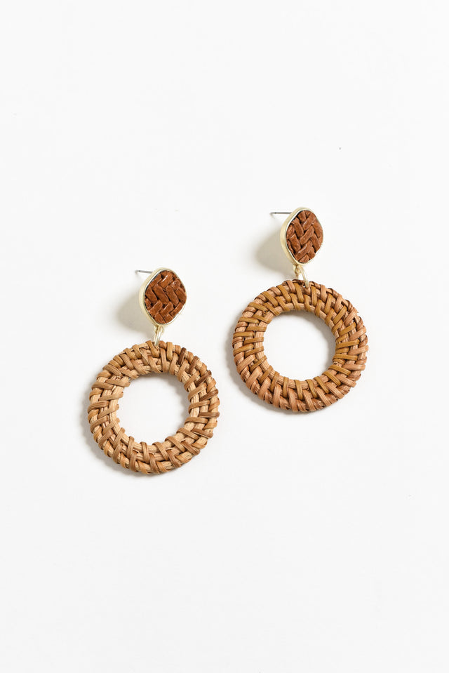 Pevensie Natural Woven Drop Earrings