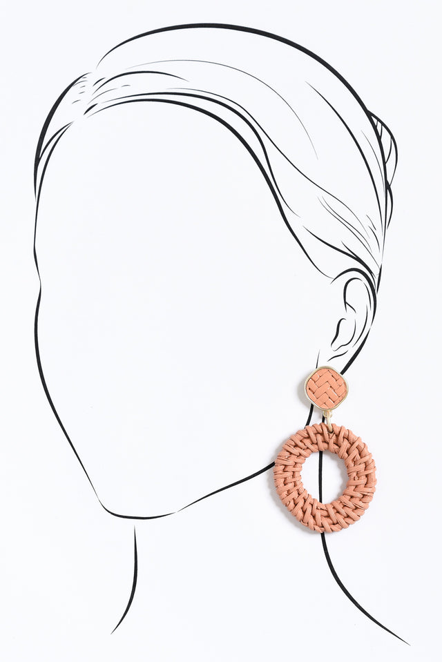 Pevensie Pink Woven Drop Earrings