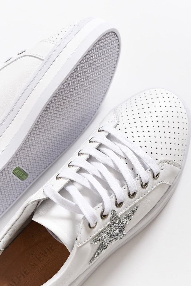 Pixie Star Silver Glitter Leather Sneaker image 3