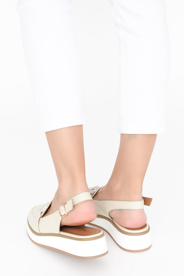 Quantum Cream Leather Slingback Loafer image 4