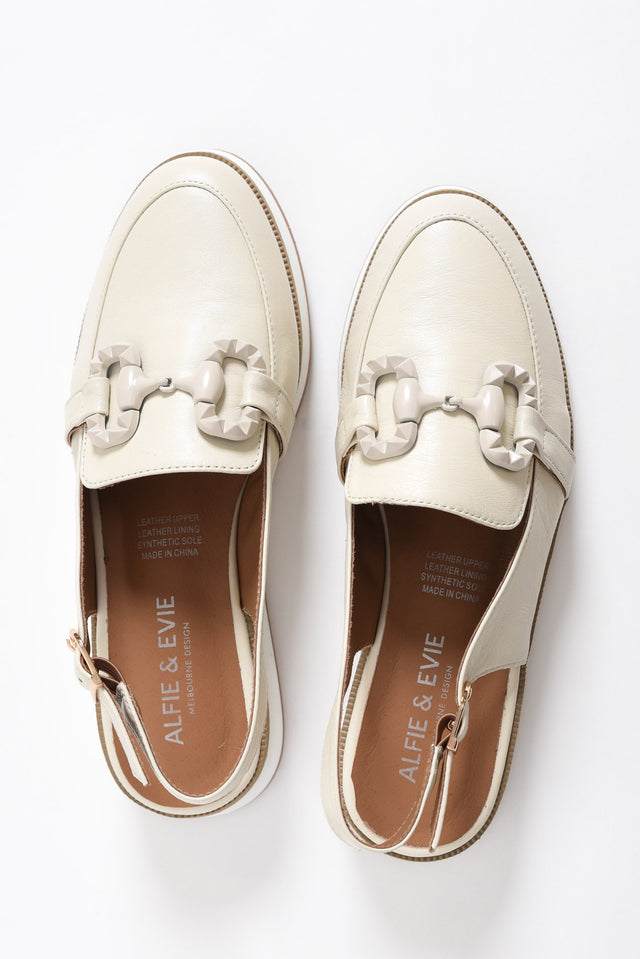 Quantum Cream Leather Slingback Loafer image 6