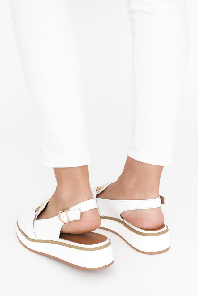 Quavo White Leather Slingback Loafer image 7