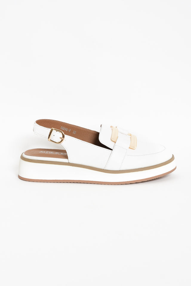 Quavo White Leather Slingback Loafer image 5