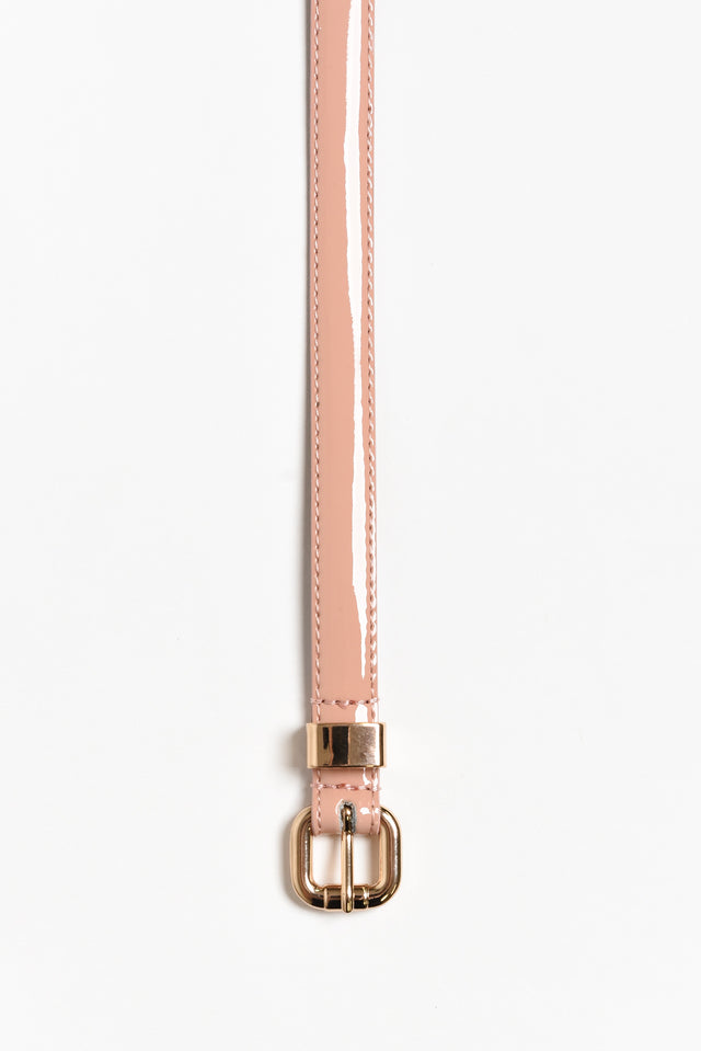 Queens Blush Patent Leather Belt