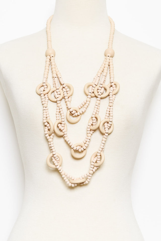 Riina Cream Beaded Necklace