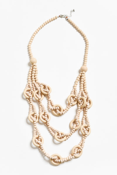 Riina Cream Beaded Necklace