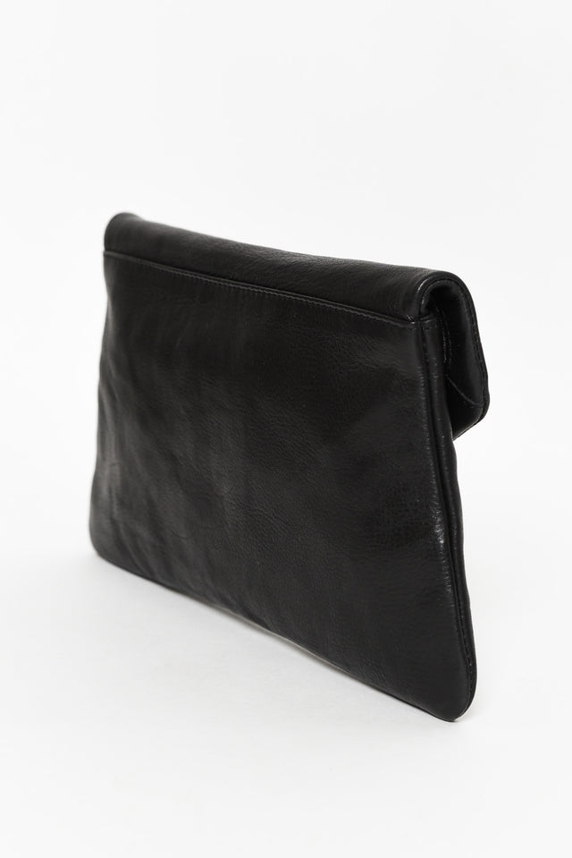 Riley Black Leather Clutch image 3