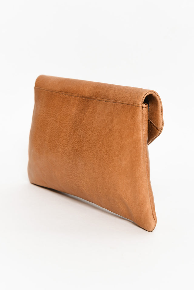 Riley Tan Leather Clutch image 5