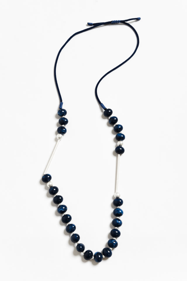 Roksana Navy Beaded Necklace image 1