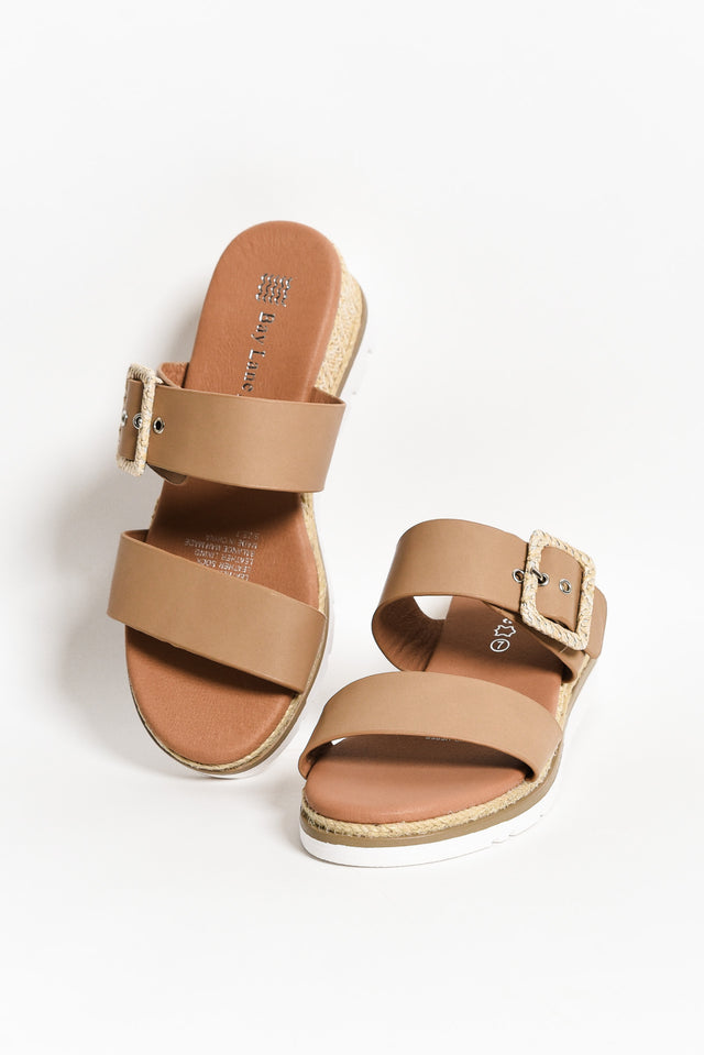 Ryver Taupe Buckle Wedge Sandal image 3